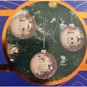 Pink Sky Disco Ball Ornaments Set Of Eight Brand New In The Box